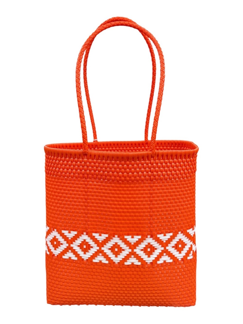 Mexican Orange Hand Woven Tote Bag